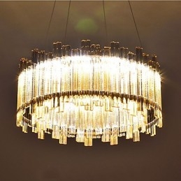 Suspension en bambou et bois de style mini, peinture classique traditionnelle