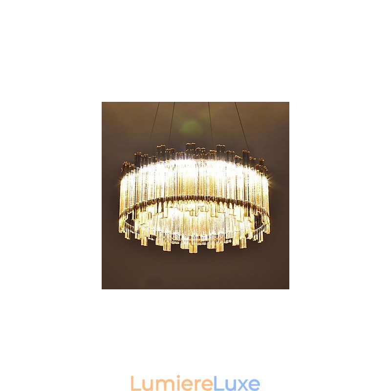 Suspension en bambou et bois de style mini, peinture classique traditionnelle