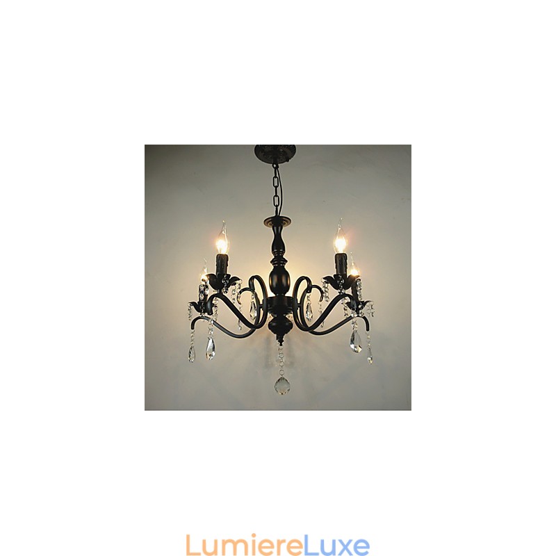 Nouveauté Éclairage Style Européen Lampe en Fer Forgé Originalité Individualité Décoration Bougie Lampe Lustre