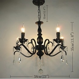 Nouveauté Éclairage Style Européen Lampe en Fer Forgé Originalité Individualité Décoration Bougie Lampe Lustre