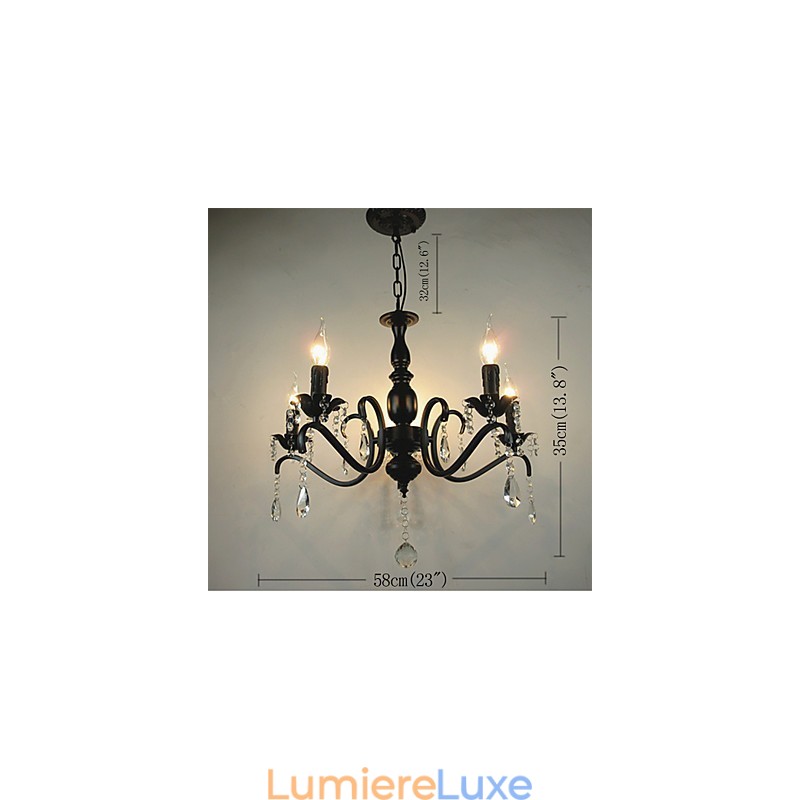 Nouveauté Éclairage Style Européen Lampe en Fer Forgé Originalité Individualité Décoration Bougie Lampe Lustre