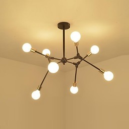 Suspension traditionnelle classique en bois et bambou de style mini