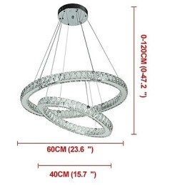 Lustre d'intérieur en cristal moderne, luminaire suspendu, plafonnier, éclairage à intensité variable, avec télécommande