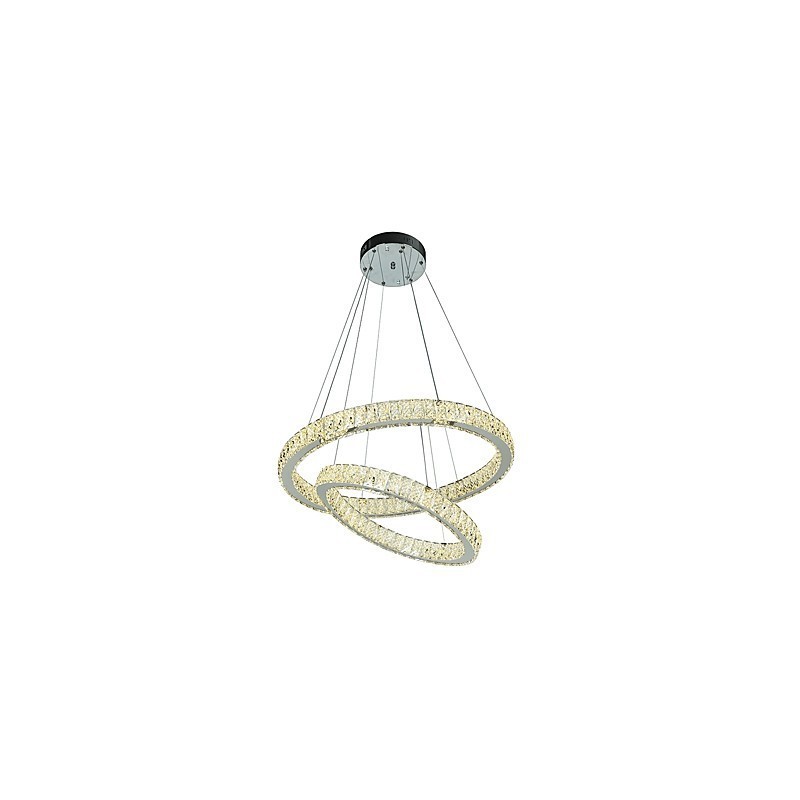 Lustre d'intérieur en cristal moderne, luminaire suspendu, plafonnier, éclairage à intensité variable, avec télécommande