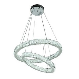 Lustre d'intérieur en cristal moderne, luminaire suspendu, plafonnier, éclairage à intensité variable, avec télécommande
