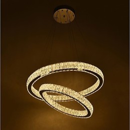 Lustre d'intérieur en cristal moderne, luminaire suspendu, plafonnier, éclairage à intensité variable, avec télécommande