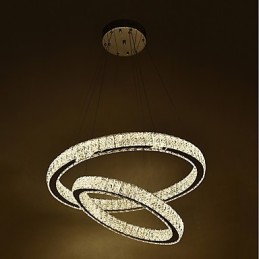 Lustre d'intérieur en cristal moderne, luminaire suspendu, plafonnier, éclairage à intensité variable, avec télécommande