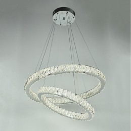 Lustre d'intérieur en cristal moderne, luminaire suspendu, plafonnier, éclairage à intensité variable, avec télécommande