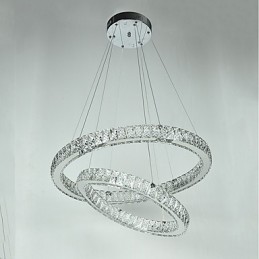 Lustre d'intérieur en cristal moderne, luminaire suspendu, plafonnier, éclairage à intensité variable, avec télécommande