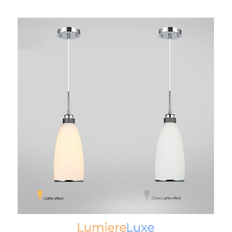 Suspension contemporaine moderne en métal intégrée à 1 lumière