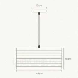 Suspension contemporaine moderne en bois à 1 lumière avec abat-jour en bois