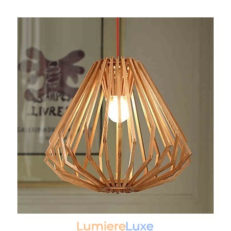 Lustre Mini Style Traditionnel Classique Bois Bambou Lustre Mini Style Traditionnel Classique Bois Bambou