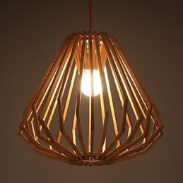 Lustre Mini Style Traditionnel Classique Bois Bambou