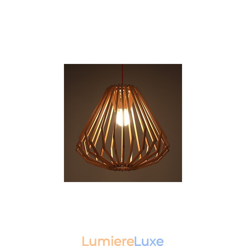 Lustre Mini Style Traditionnel Classique Bois Bambou