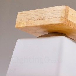 Plafonnier encastré de style nordique contemporain moderne à 1 lumière avec abat-jour en verre