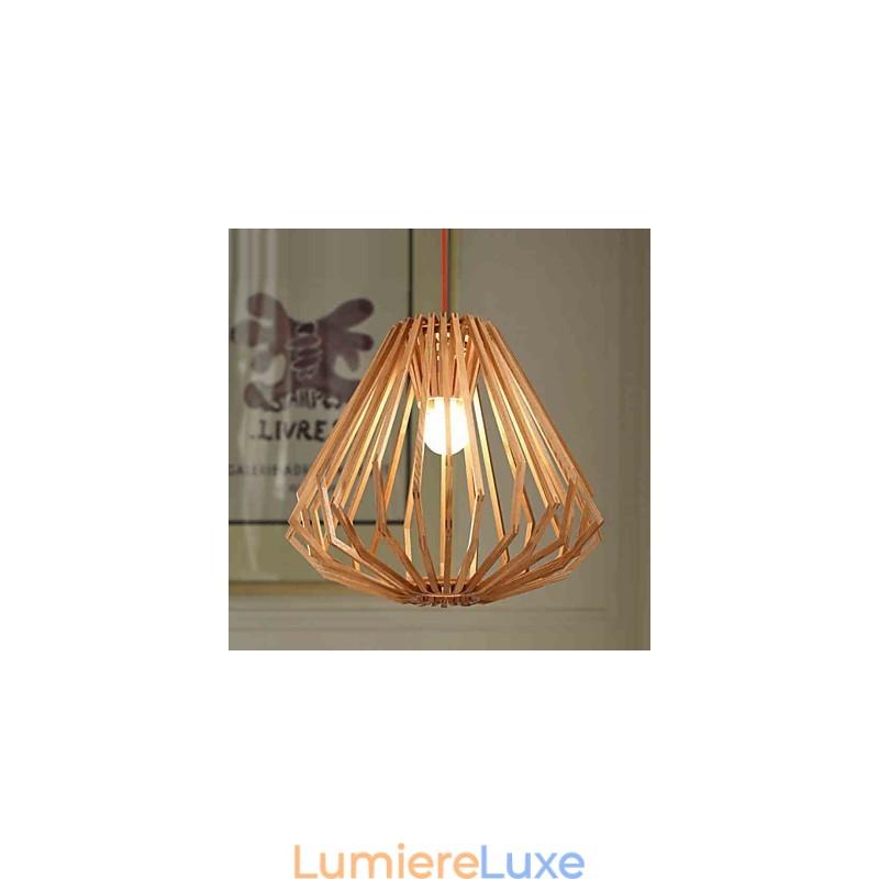 Lustre Mini Style Traditionnel Classique Bois Bambou