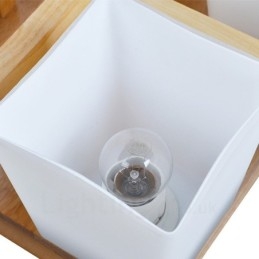 Plafonniers encastrés contemporains modernes à 4 lumières avec abat-jour en verre