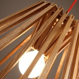Lustre Mini Style Traditionnel Classique Bois Bambou