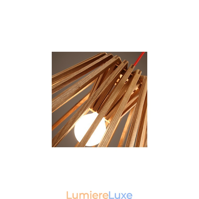 Lustre Mini Style Traditionnel Classique Bois Bambou