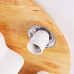 Plafonniers encastrés contemporains modernes à 3 lumières avec abat-jour en verre