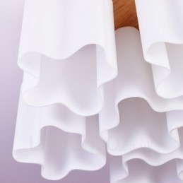 Plafonniers encastrés contemporains modernes à 6 lumières avec abat-jour en verre