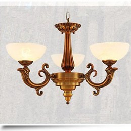 Lustre en marbre de style chinois Lustre en cuivre complet