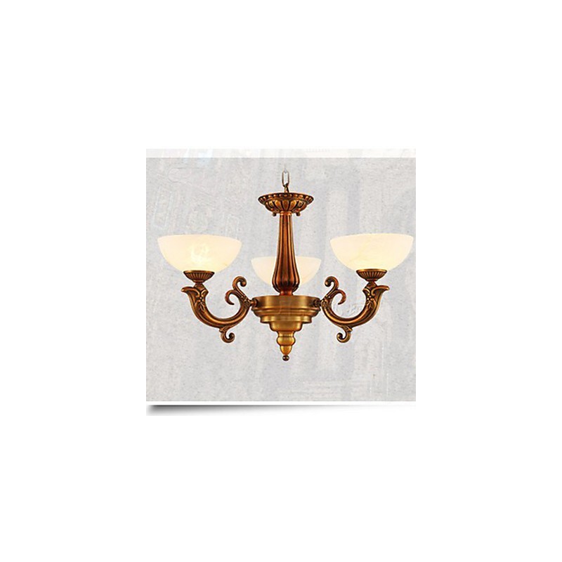 Lustre en marbre de style chinois Lustre en cuivre complet