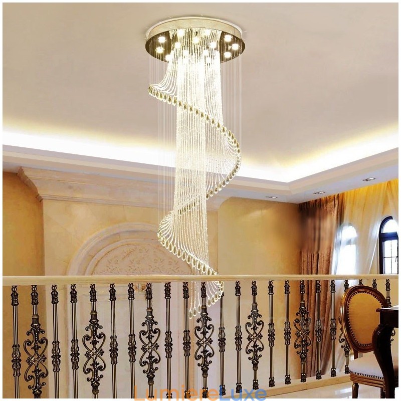 Plafonnier suspendu moderne en cristal à 15 lumières, éclairage d'intérieur, luminaires avec ampoules