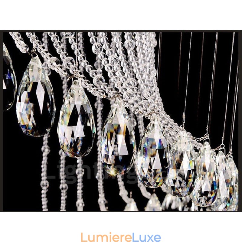 Plafonnier suspendu moderne en cristal à 15 lumières, éclairage d'intérieur, luminaires avec ampoules