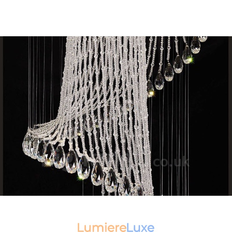 Plafonnier suspendu moderne en cristal à 15 lumières, éclairage d'intérieur, luminaires avec ampoules