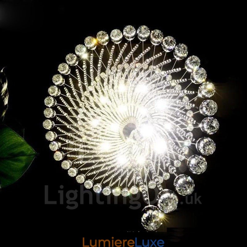 Plafonnier suspendu moderne en cristal à 15 lumières, éclairage d'intérieur, luminaires avec ampoules
