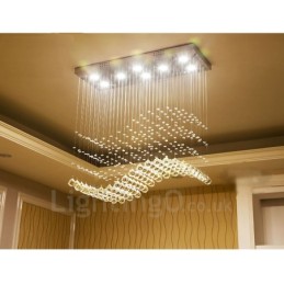 Plafonnier suspendu en cristal moderne, lustre d'intérieur, luminaires