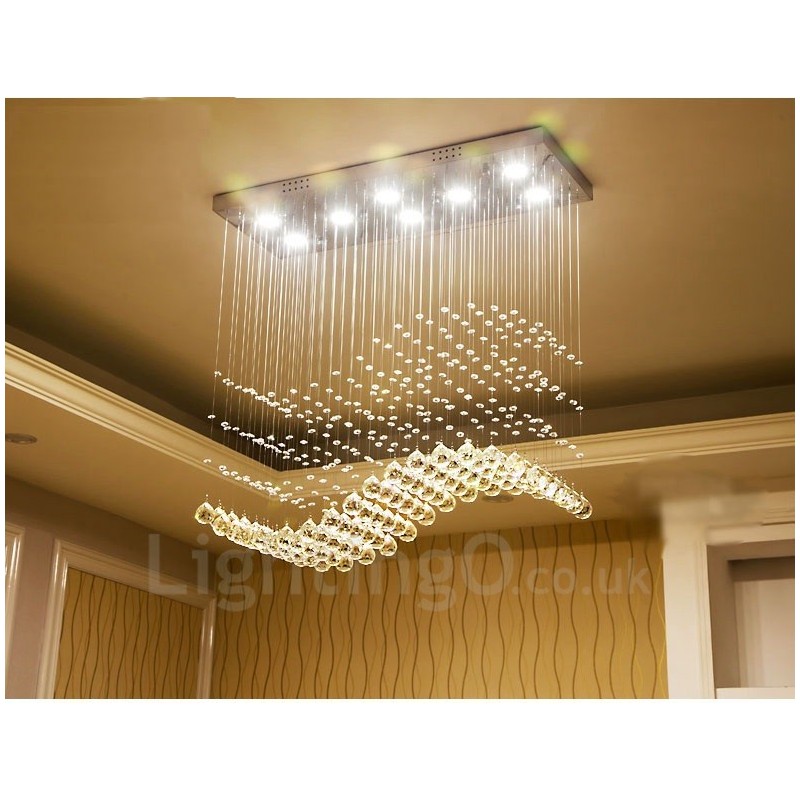 Plafonnier suspendu en cristal moderne, lustre d'intérieur, luminaires