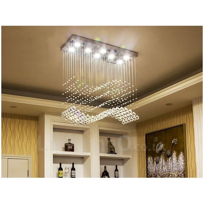 Plafonnier suspendu en cristal moderne, lustre d'intérieur, luminaires