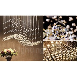 Plafonnier suspendu en cristal moderne, lustre d'intérieur, luminaires