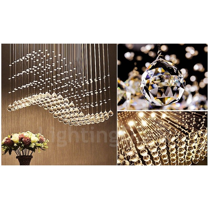 Plafonnier suspendu en cristal moderne, lustre d'intérieur, luminaires