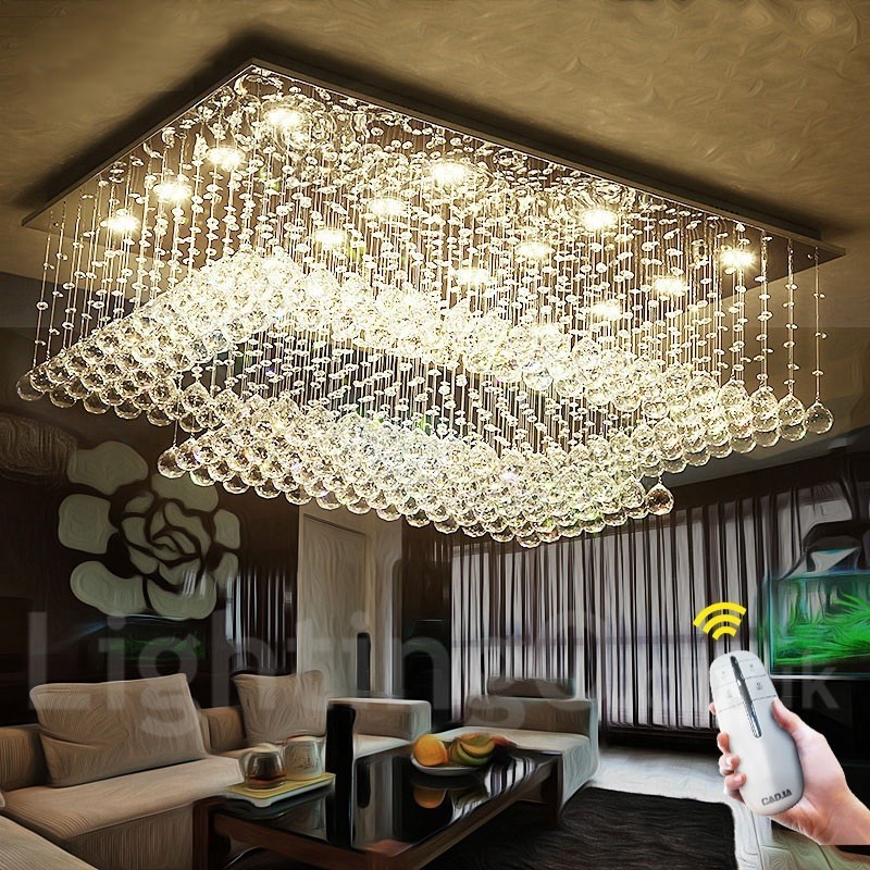 Plafonnier suspendu en cristal moderne, lustre d'intérieur, luminaires