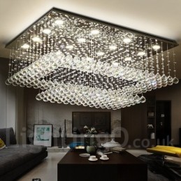 Plafonnier suspendu en cristal moderne, lustre d'intérieur, luminaires