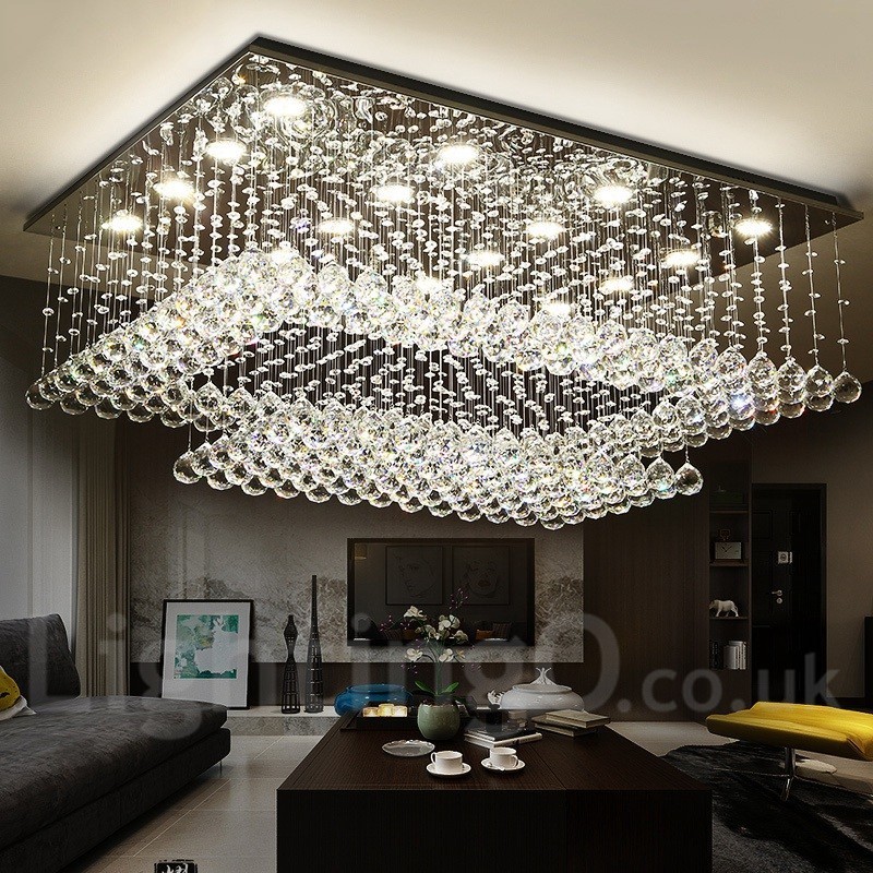 Plafonnier suspendu en cristal moderne, lustre d'intérieur, luminaires
