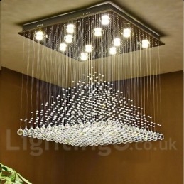 Plafonnier suspendu en cristal moderne, lustre d'intérieur, luminaire