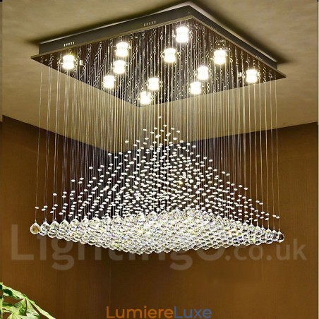 Plafonnier suspendu en cristal moderne, lustre d'intérieur, luminaire Plafonnier suspendu en cristal moderne, lustre d'intérieur, luminaire