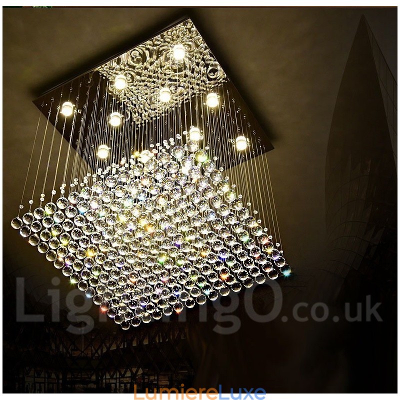 Plafonnier suspendu en cristal moderne, lustre d'intérieur, luminaire