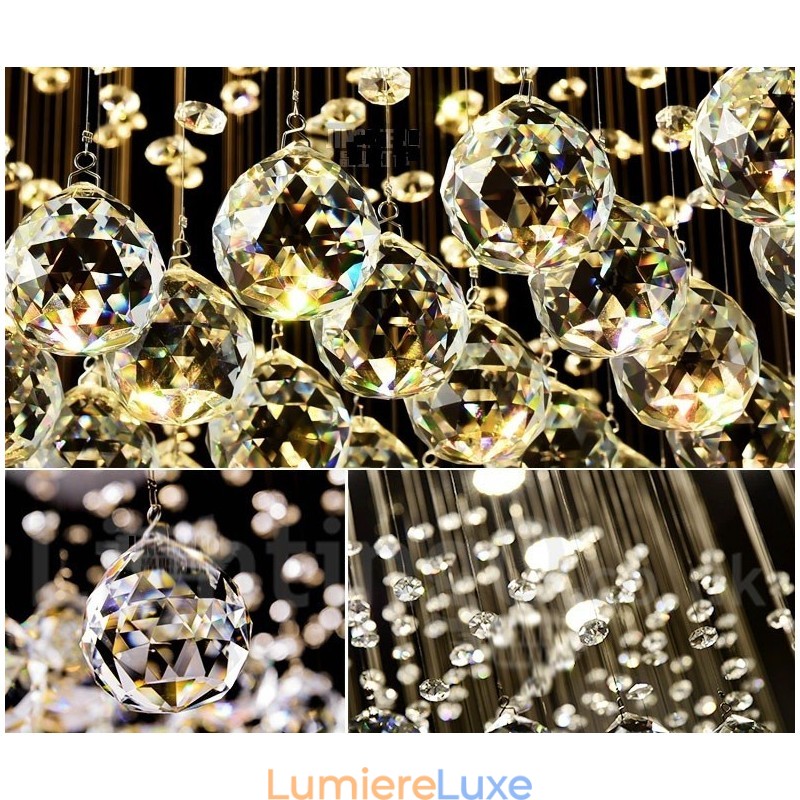 Plafonnier suspendu en cristal moderne, lustre d'intérieur, luminaire