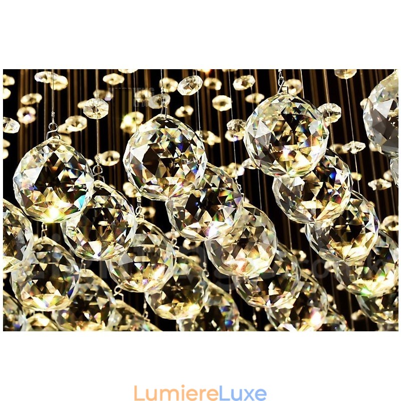 Plafonnier suspendu en cristal moderne, lustre d'intérieur, luminaire