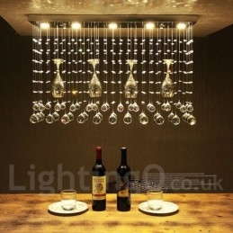 Plafonnier suspendu moderne en cristal à 5 lumières, luminaire d'intérieur