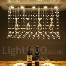 Plafonnier suspendu moderne en cristal à 5 lumières, luminaire d'intérieur