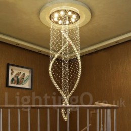 Plafonnier suspendu en cristal extra large et moderne, luminaire d'intérieur
