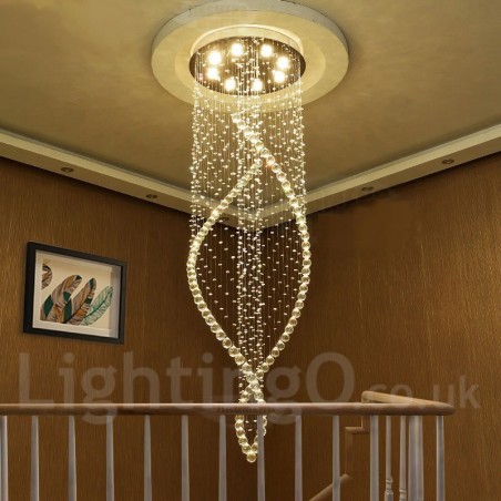 Plafonnier suspendu en cristal extra large et moderne, luminaire d'intérieur Plafonnier suspendu en cristal extra large et moderne, luminaire d'intérieur