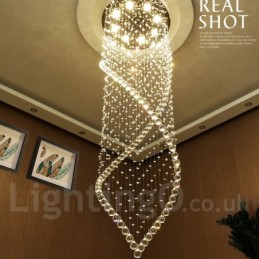 Plafonnier suspendu en cristal extra large et moderne, luminaire d'intérieur