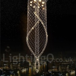 Plafonnier suspendu en cristal extra large et moderne, luminaire d'intérieur